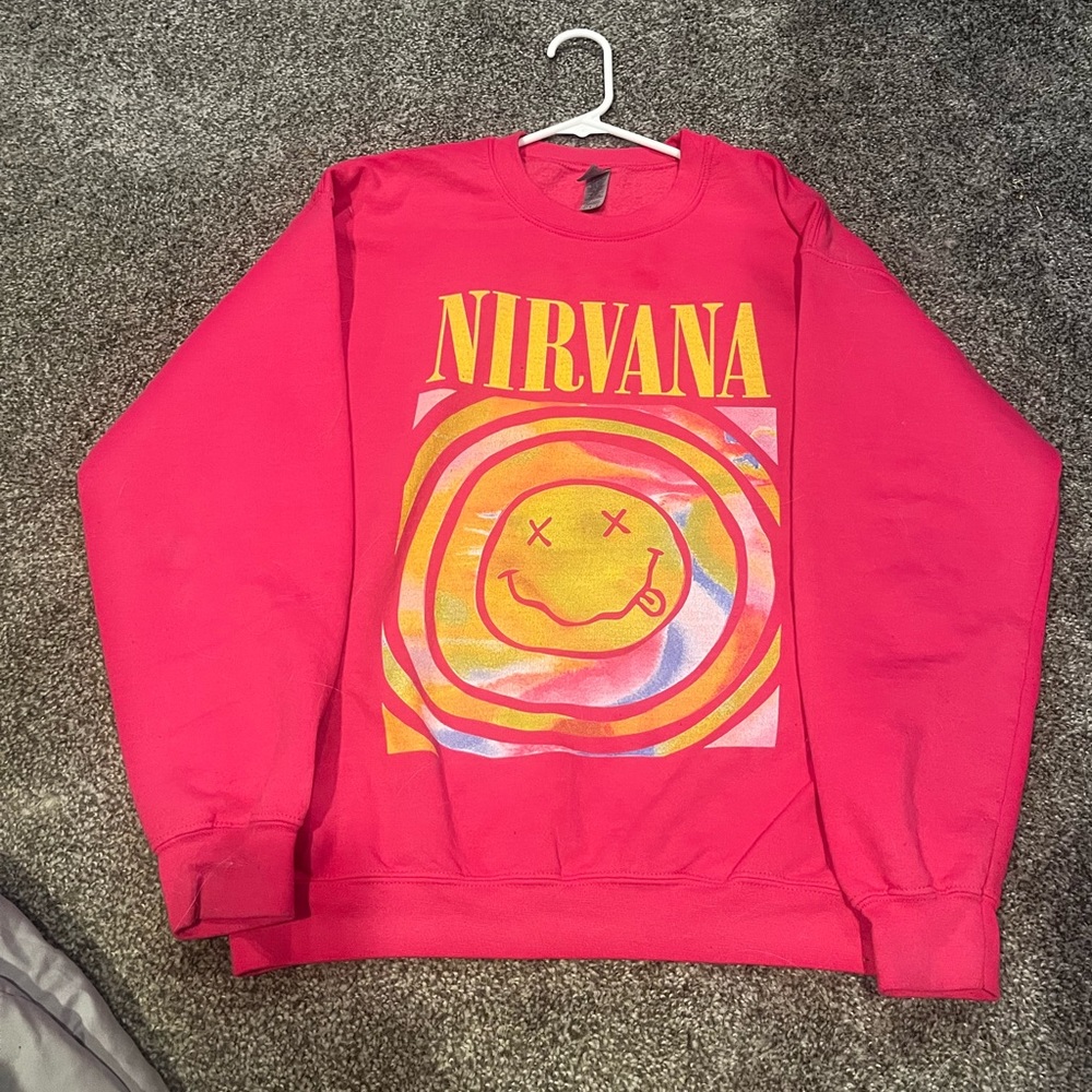 Pink Nirvana pullover sweatshirt